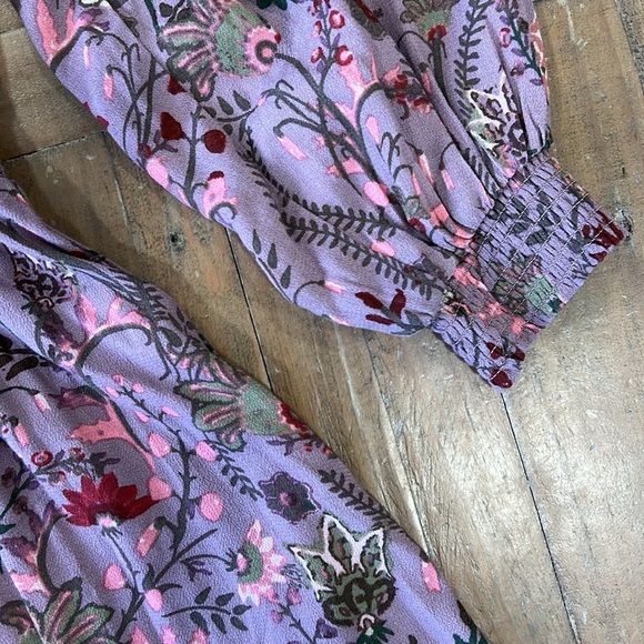 Free people pretty and free off the shoulder open back long sleeve short romper - Picture 6 of 12